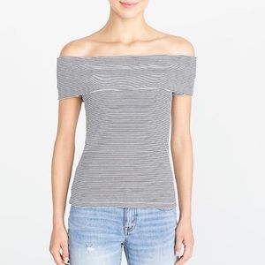 💓 J. Crew Off the Shoulder Striped Top